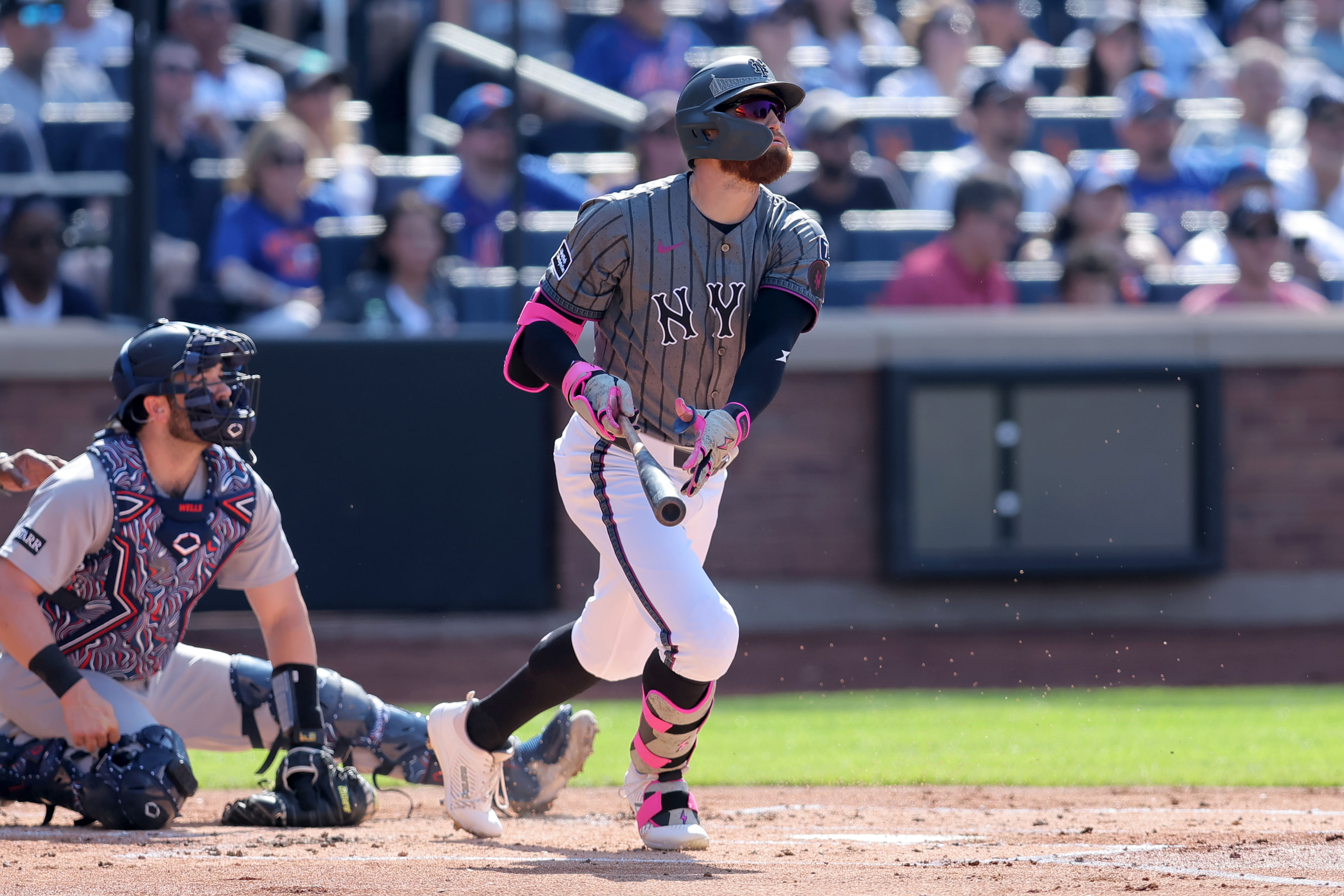 Brandon Nimmo might make the outfielders turn and watch it fly (Credits: IMAGN)